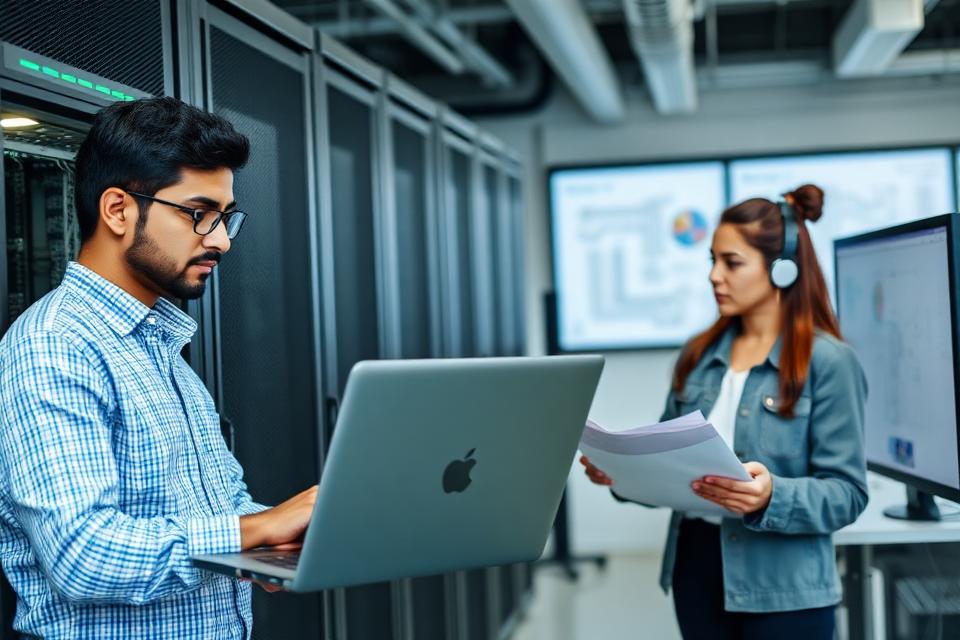 IT engineer and technical support staff working in a corporate technology office